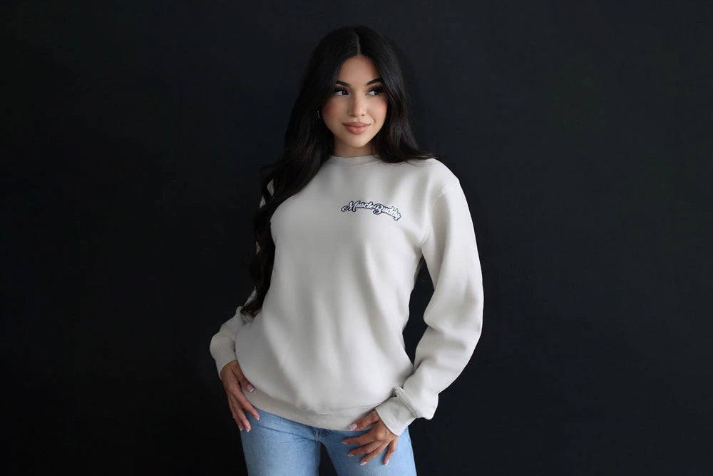 Off White Crewneck Sweater Muscle Buddy