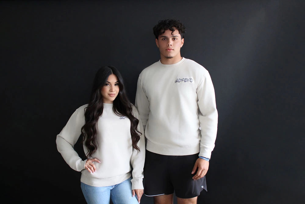 Muscle Buddy Off White Crewneck Sweater