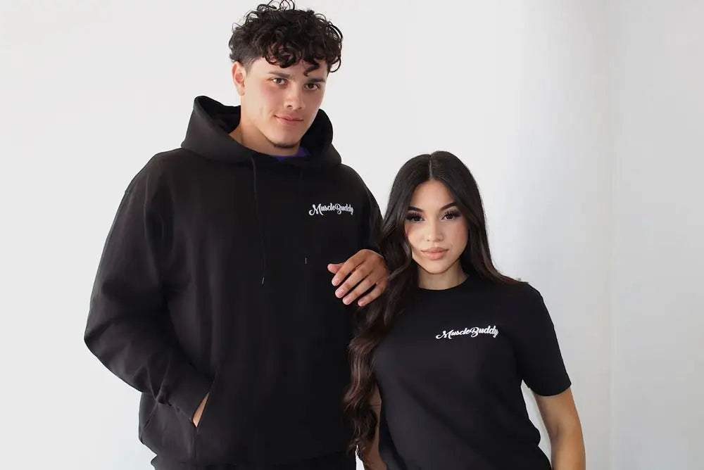 Muscle Hoodies Black Hoodie Matching Couples Hoodies